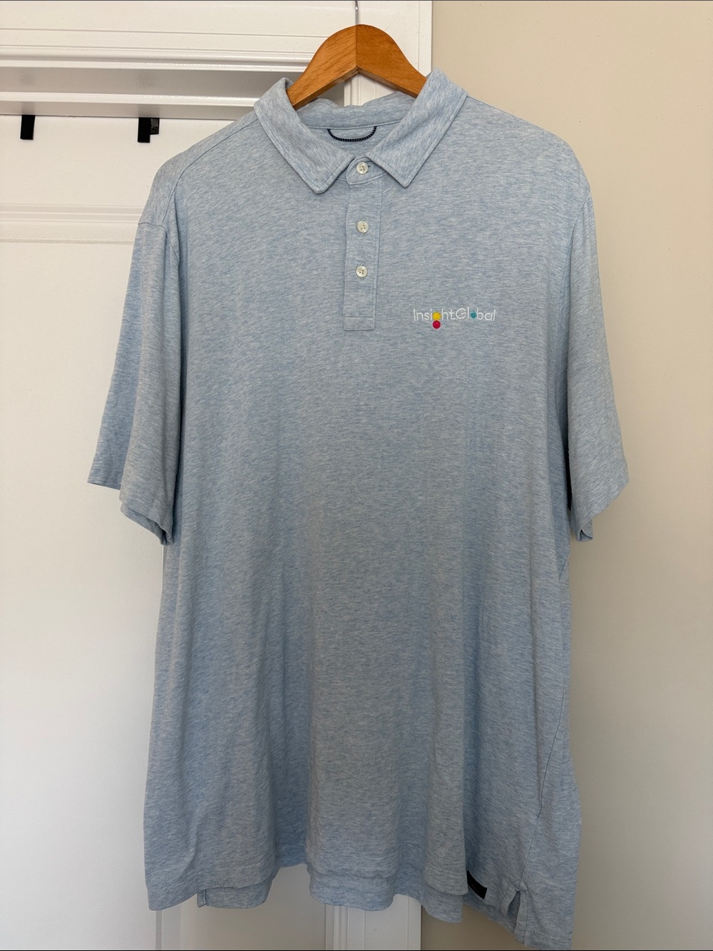 Faherty Light Blue Heather Polo